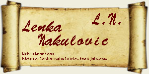 Lenka Nakulović vizit kartica